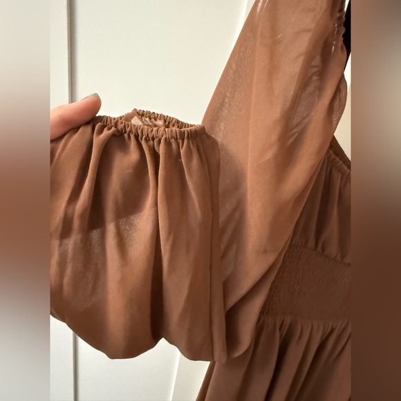 Wilfred Bella Slit Dress-Epicurean Brown-Size Medium - Picture 9 of 11